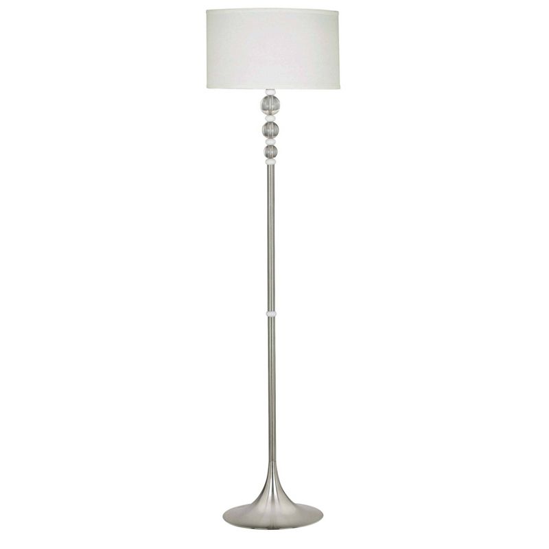 3-way Luella Floor Lamp Brushed Steel/White/Acrylic - Kenroy Home
