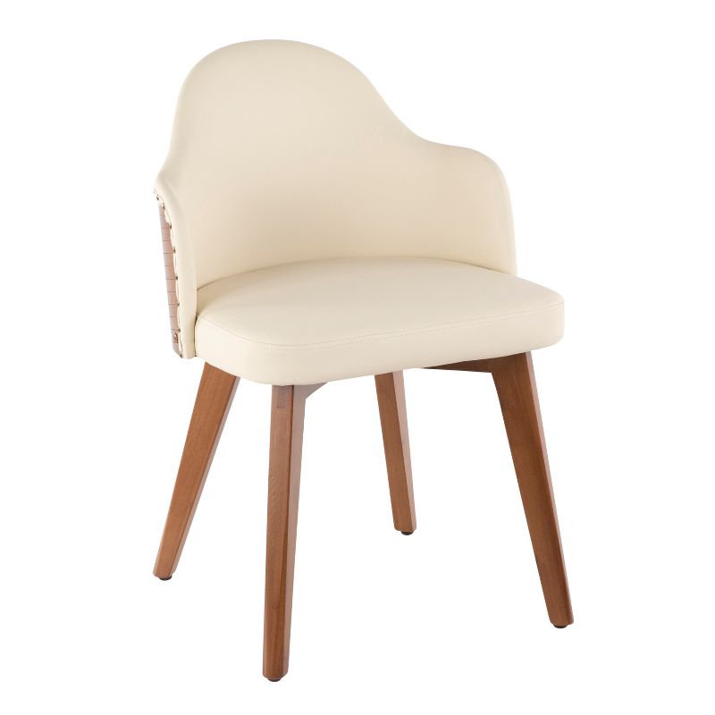 Ahoy Mid-Century Modern Chair Cream/Walnut - LumiSource