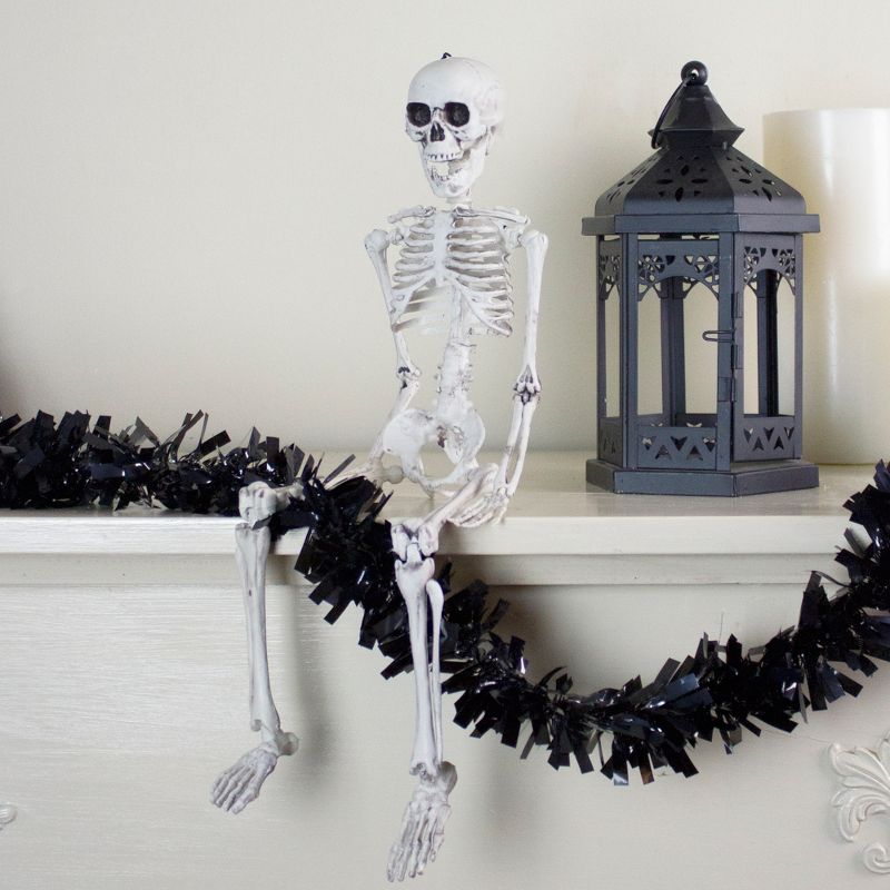 Northlight 20" White Jointed Skeleton Hanging Halloween Decoration