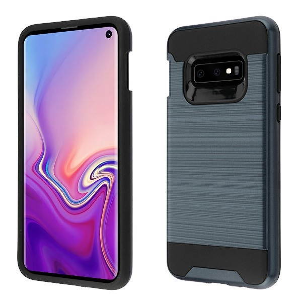 ASMYNA Ink Blue/Black Brushed Hybrid Protector Cover  for Galaxy S10E