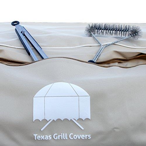 Texas Grill Covers 7553 Premium Cream Cover for Weber Genesis E and S Series Gas Grills Including Brush and Tongs