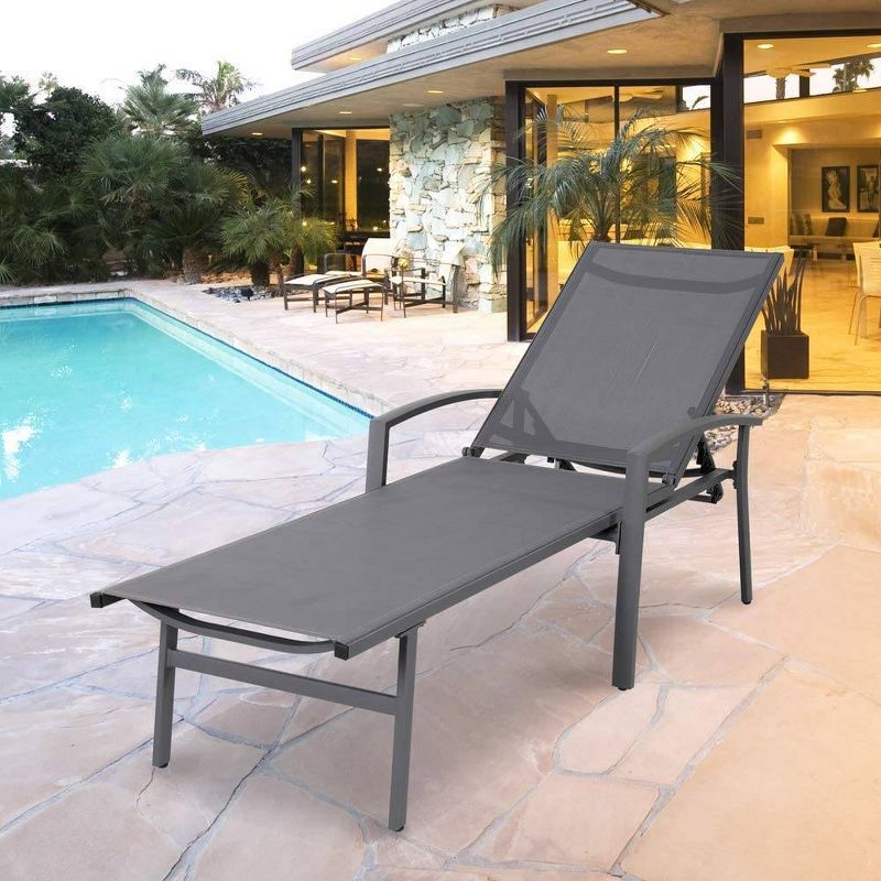 Outdoor Aluminum Chase Lounge Gray - Nuu Garden