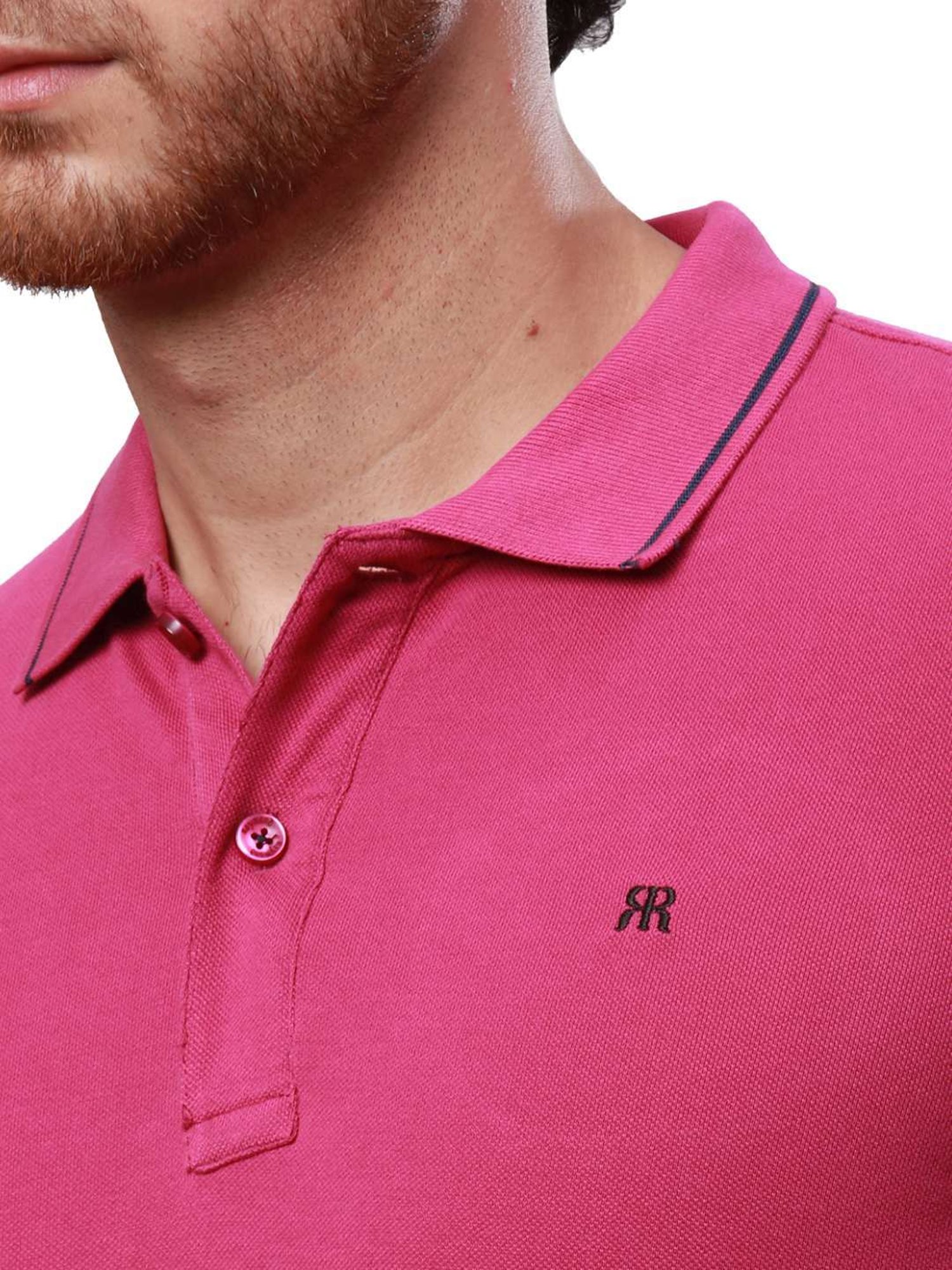 Raymond Red Pure Cotton Contemporary Fit Polo T-Shirt