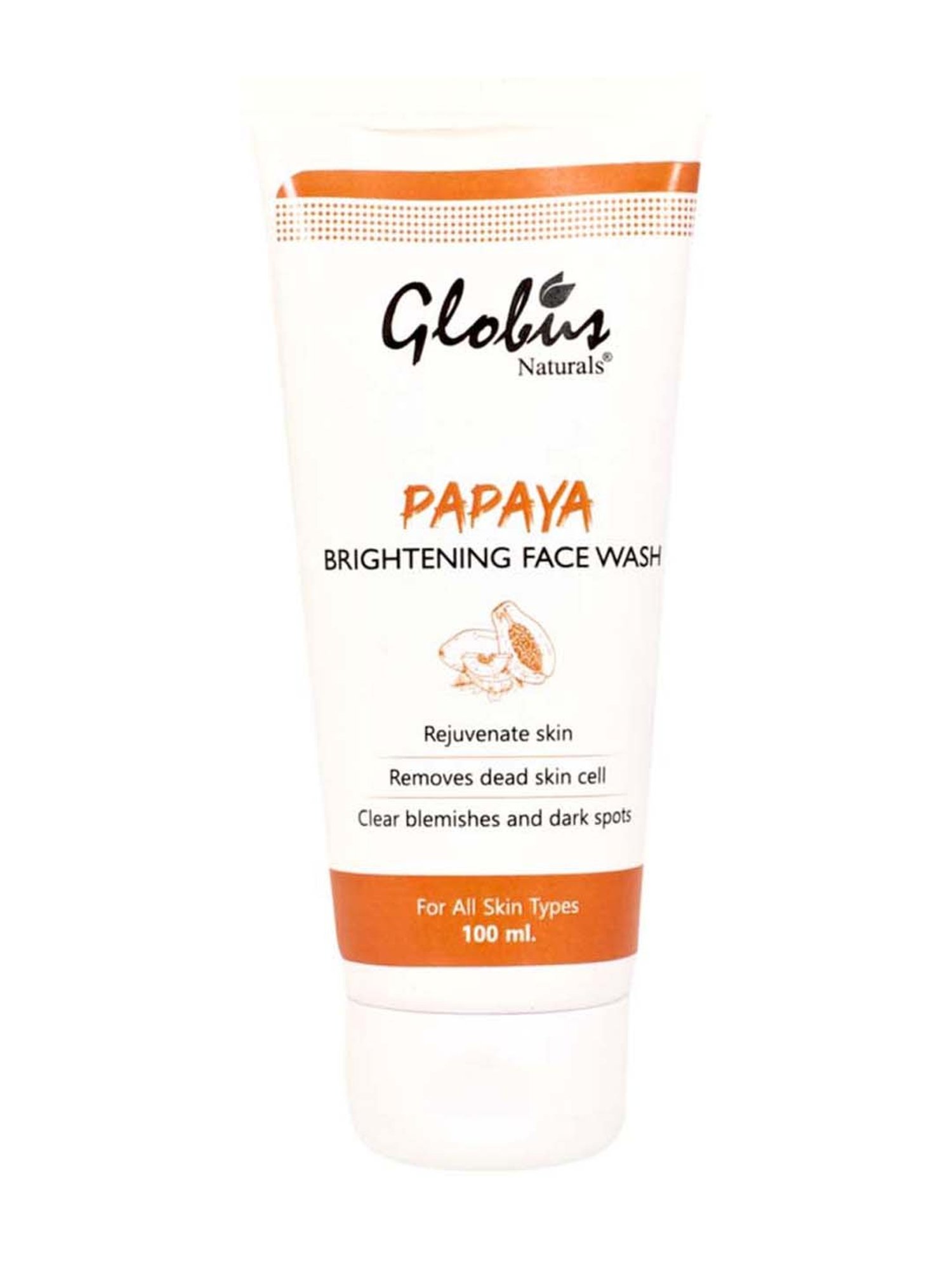 Globus Naturals Papaya Brightening Face Wash - 100 gm