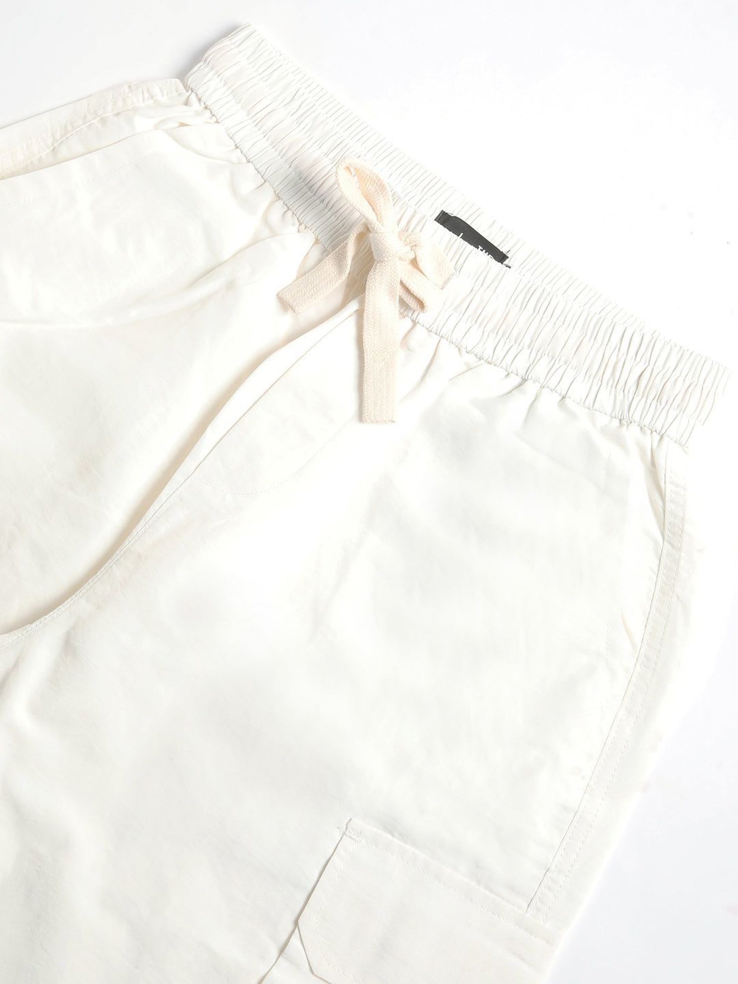 Slowave Beige Regular Fit Flat Front Trousers