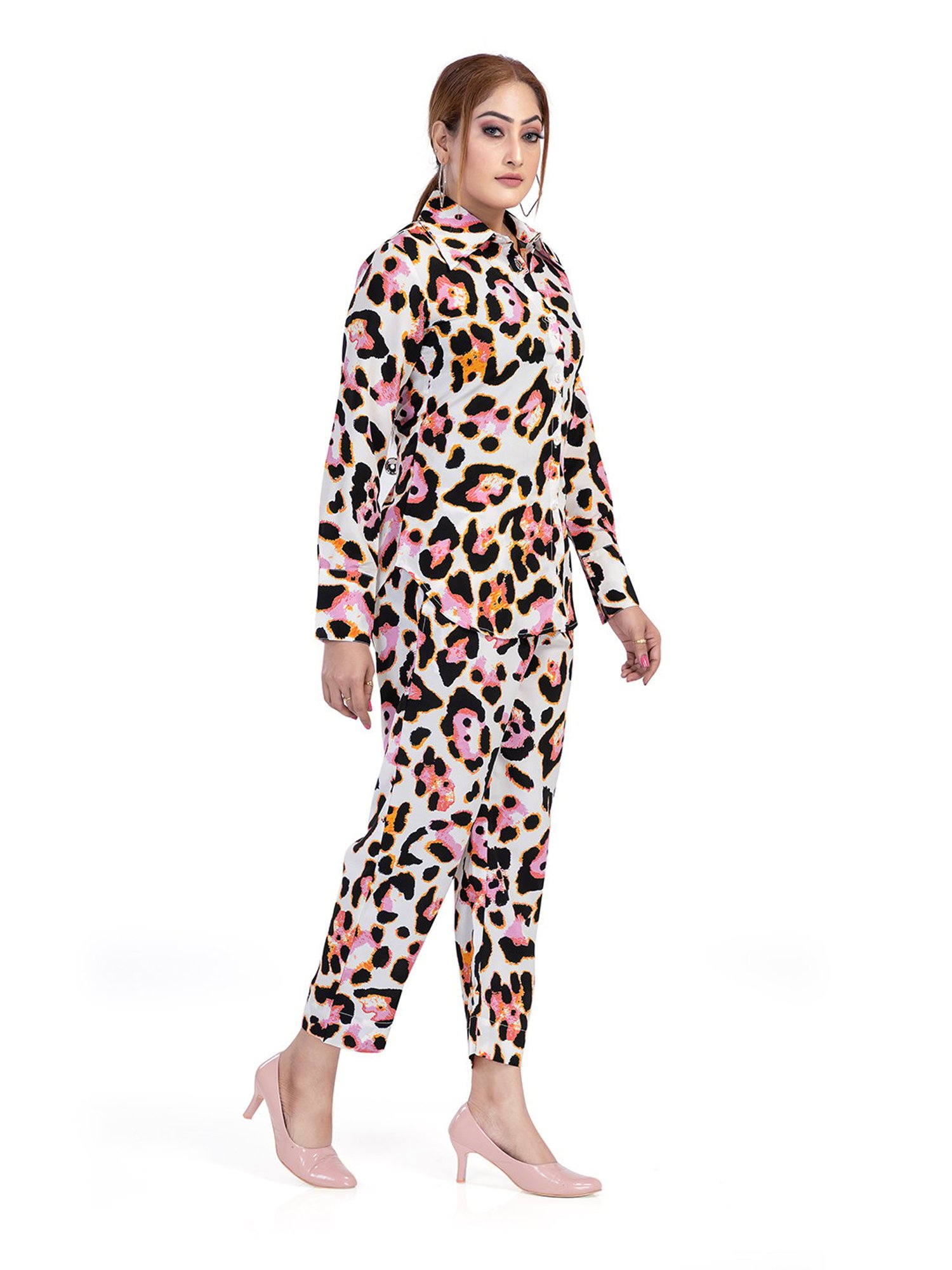 Nino Bambino White Animal Print Shirt With Pants