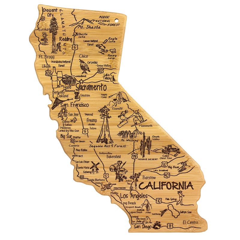 Totally Bamboo Destination California Cutting Board 14.25" x 11"