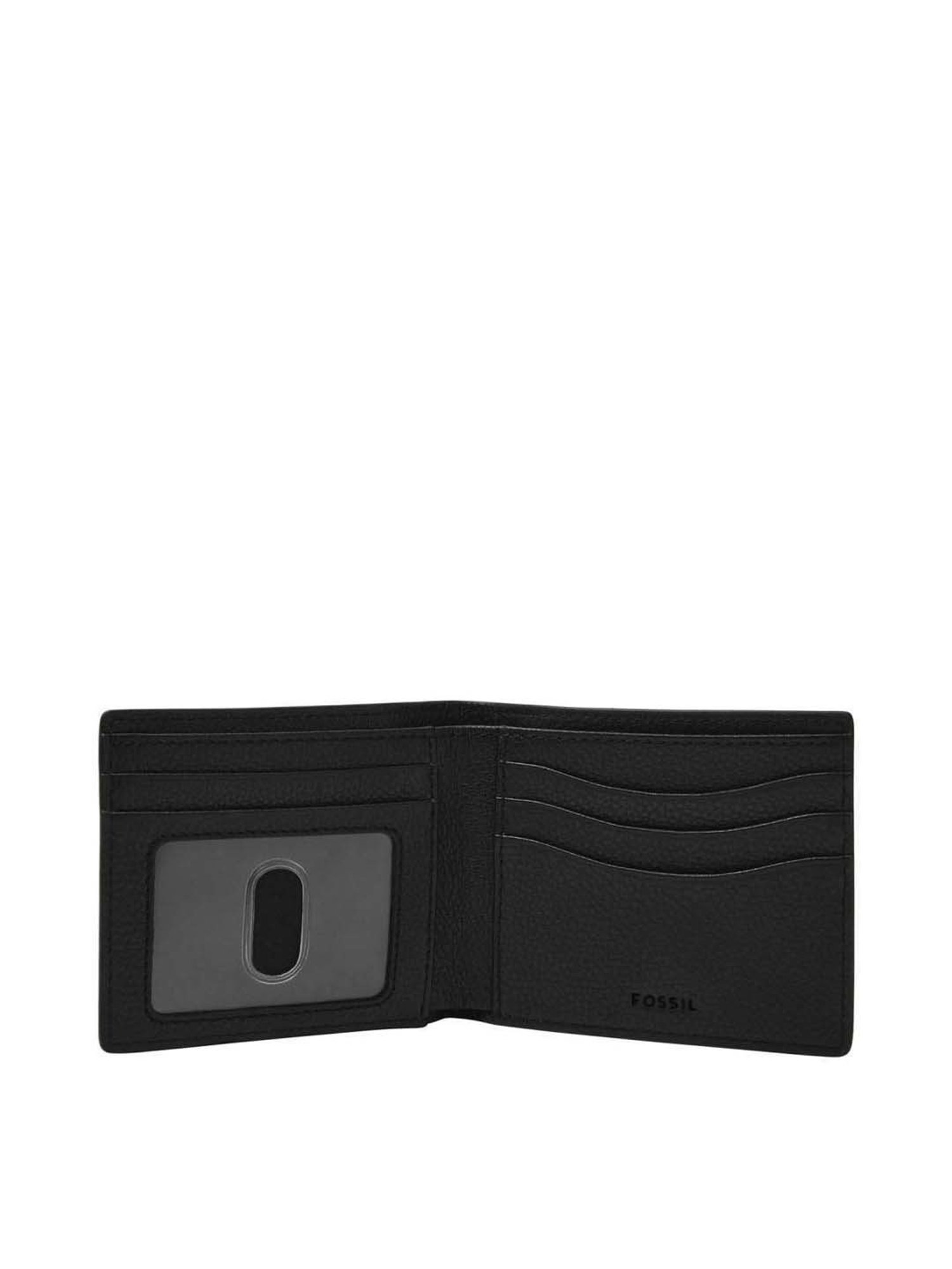 Fossil Anderson Black Leather Bi-Fold Wallet for Men
