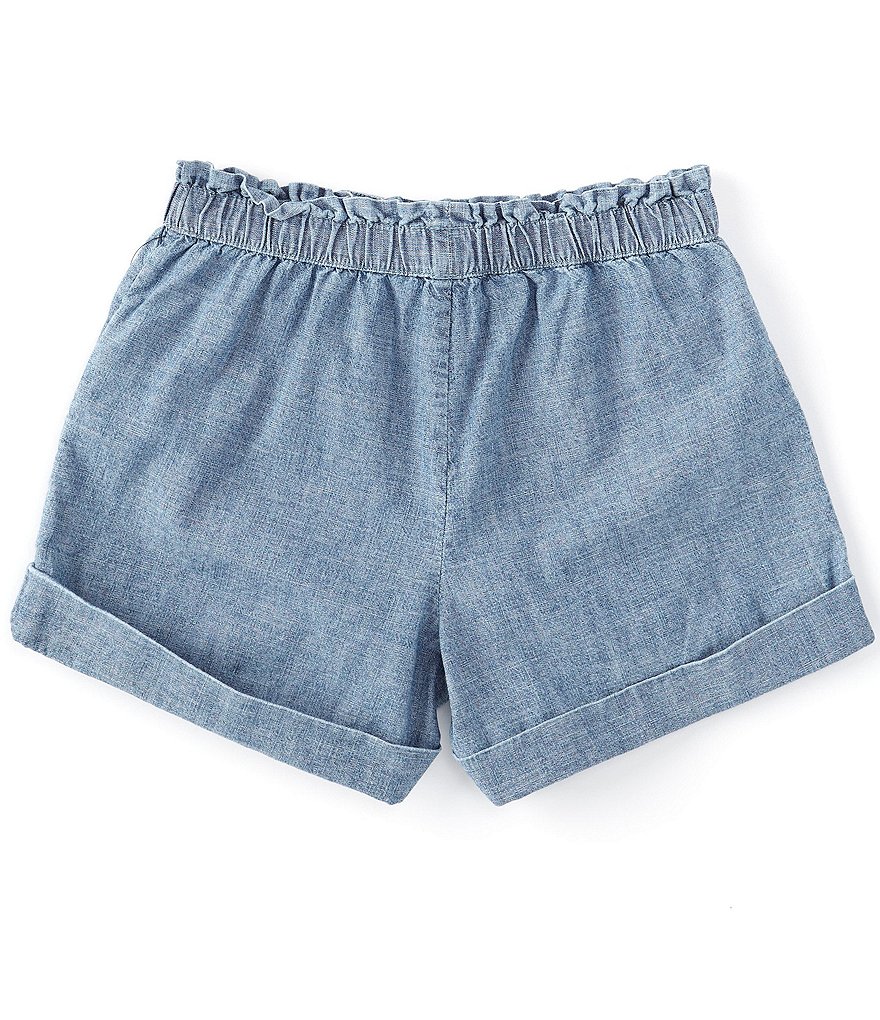 Hippie Girl Little Girls 4-6X Roll-Cuff Midi Denim Shorts