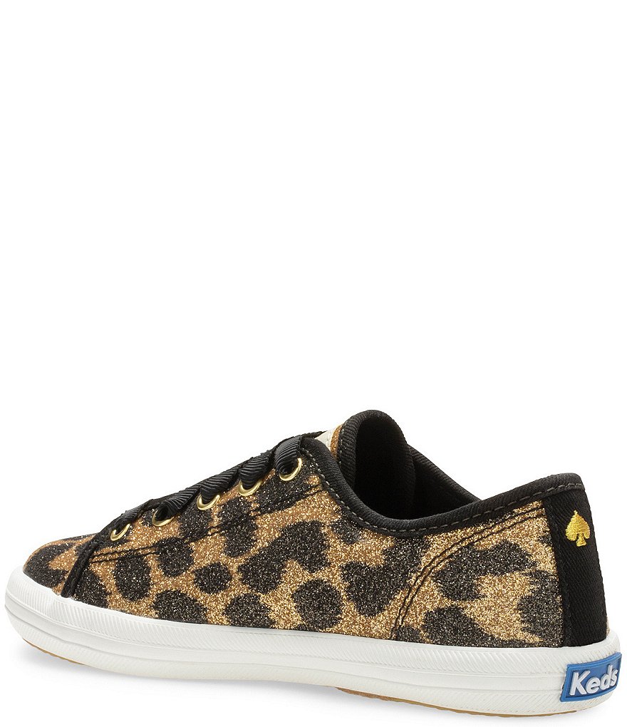 Keds Keds x kate spade new york Girls' Leopard Print Glitter Kickstart Sneakers (Youth)