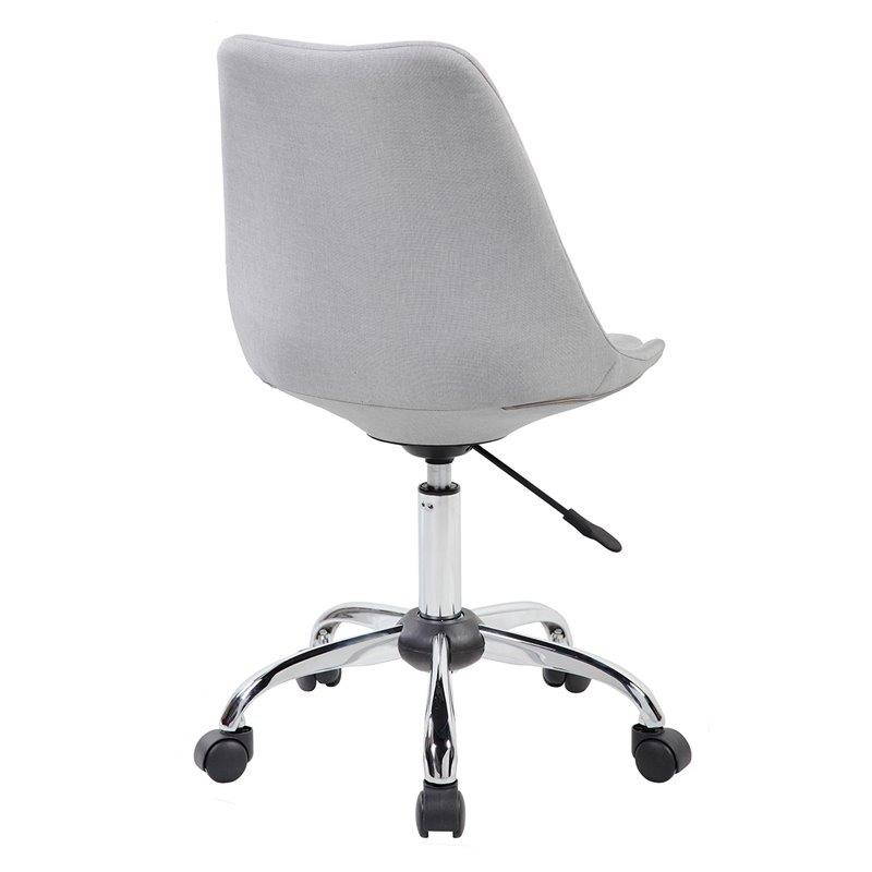 Techni Mobili Armless Desk Chair in Gray