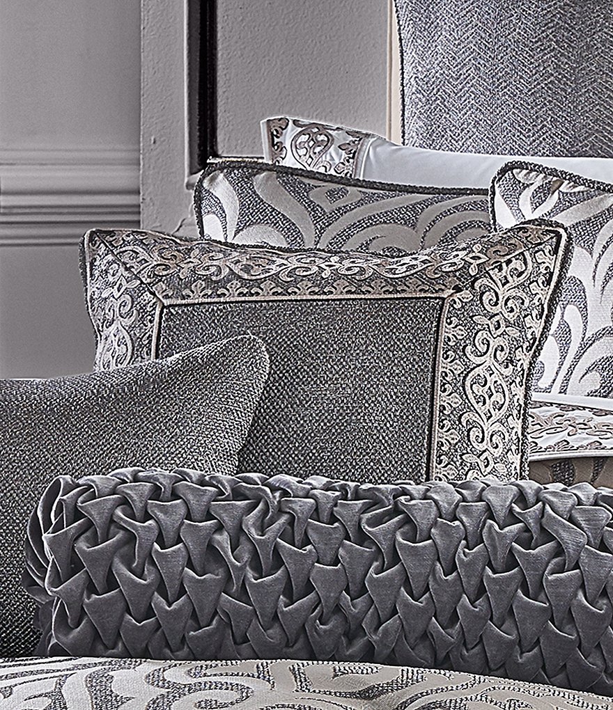 J. Queen New York Tribeca 18#double; Embellished Square Decorative Pillow