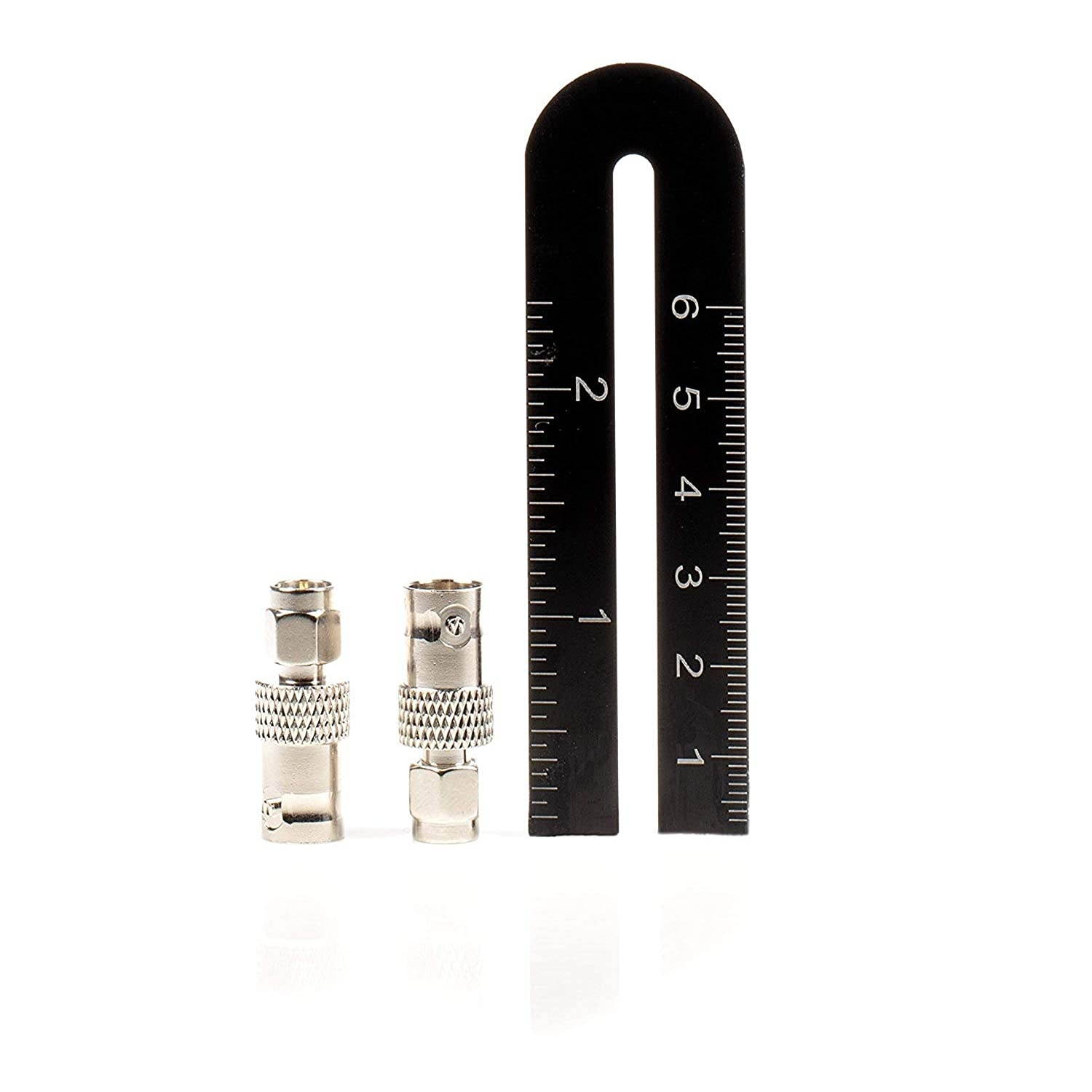 SMA Male to BNC Female Adapter | 10 Pack Coupler | Male to Female Coaxial (RF) Connector, Compatible with RF, SDI, HD-SDI, CCTGV, Camera