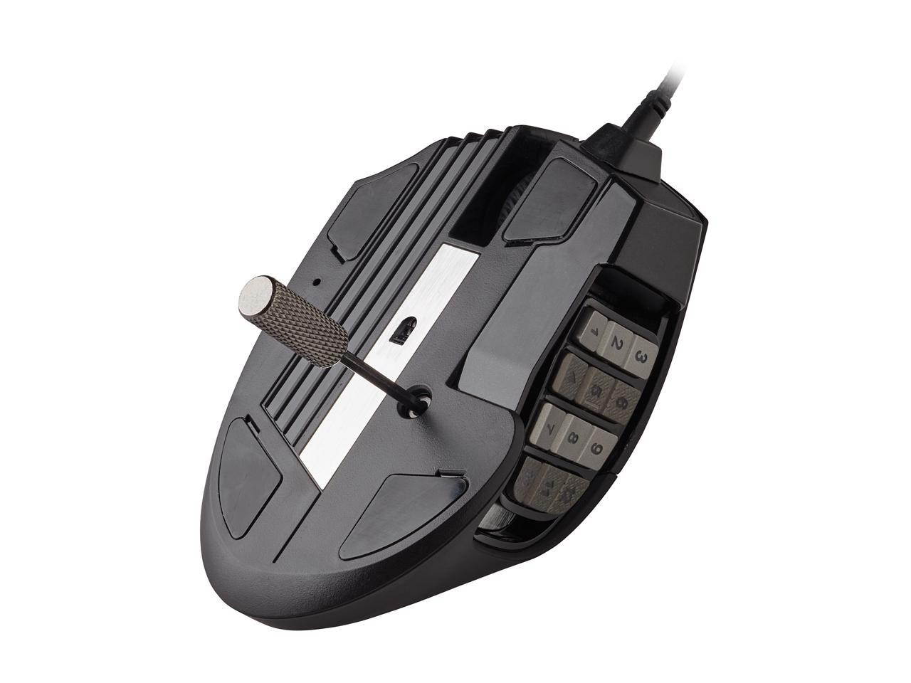 Corsair Scimitar Pro RGB - MMO Gaming Mouse - 16,000 DPI Optical Sensor - 12 Programmable Side Buttons - Black (Packaging may vary)
