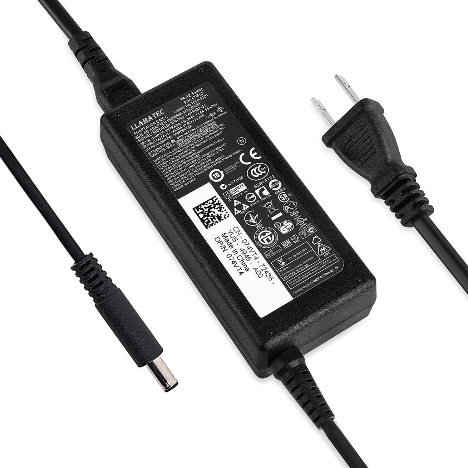 19.5V 3.34A 65W HA65NS5-00 Power Adapter Charger for Dell Inspiron 13 7347 Convertible 11 3000 Series A065R073L 0G6J41 Laptop Power Supply Adapter Cord 4.5mm Tip