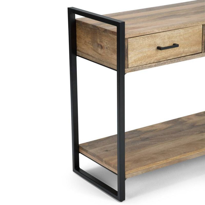 55" Lawson Solid Mango Wood Console Sofa Table Natural - WyndenHall