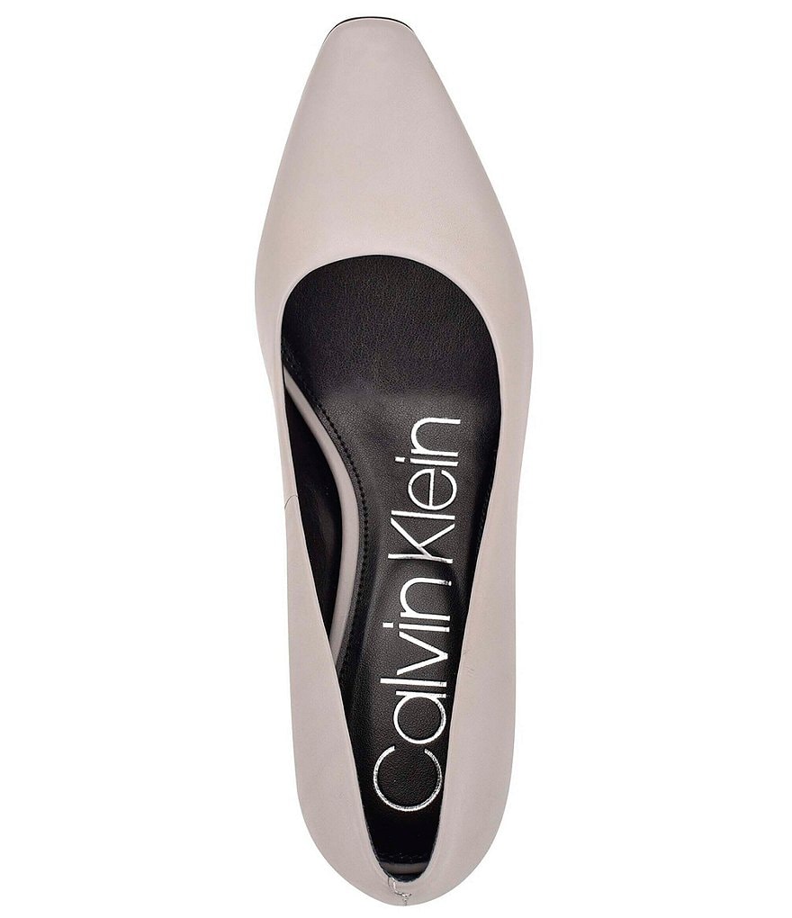 Calvin Klein Callia Leather Square Toe Pumps