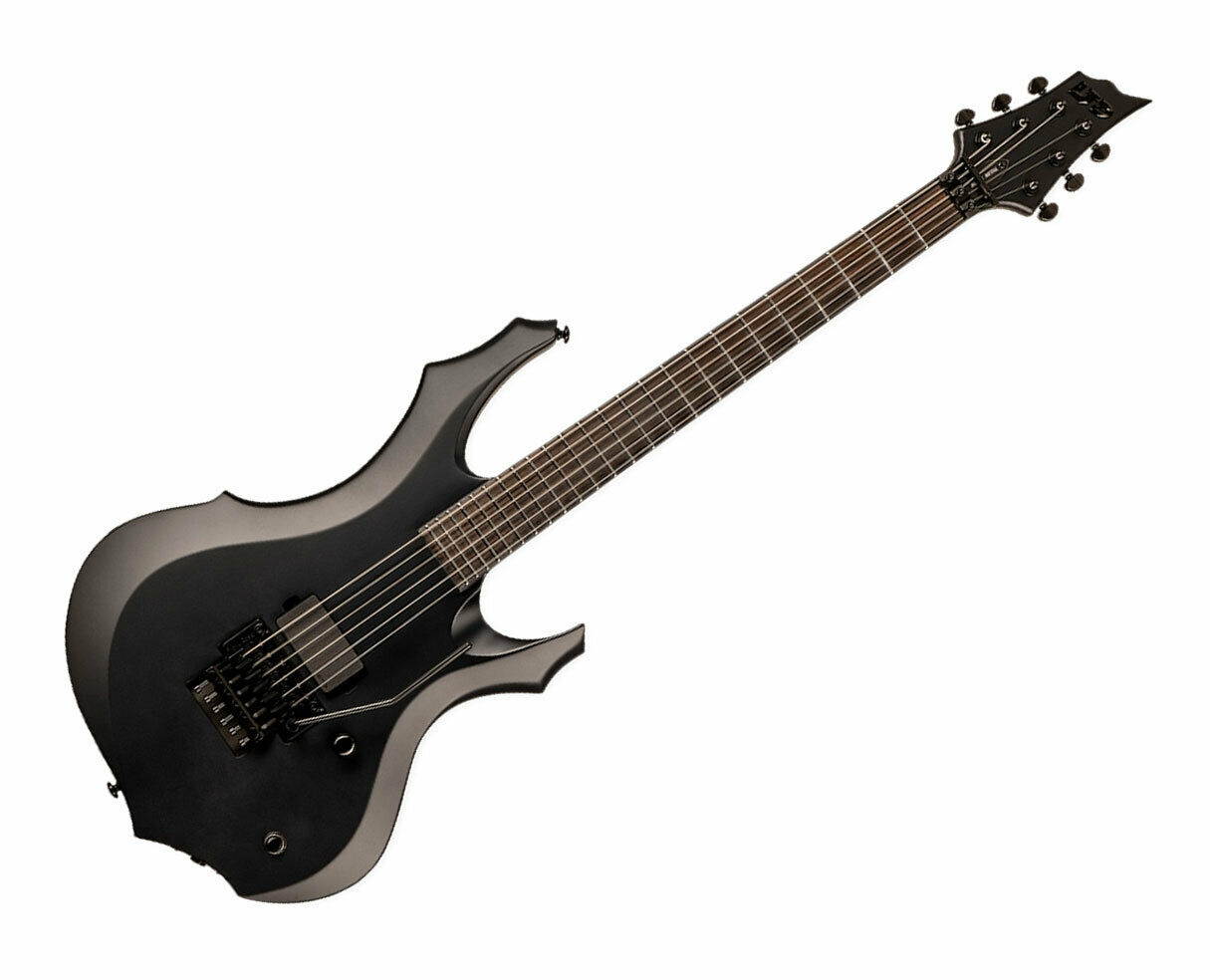 ESP LTD F Black Metal - Black Satin
