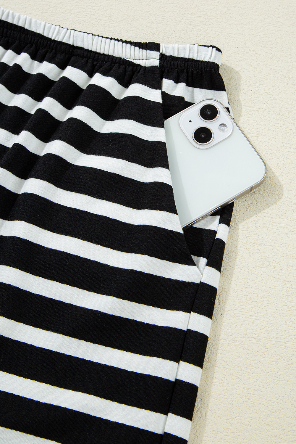 Skobeloff Textured Ruffle Split Top and Drawstring Shorts Set