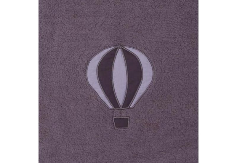 Bacati - Clouds Air Balloon Grey Embroidered Blanket