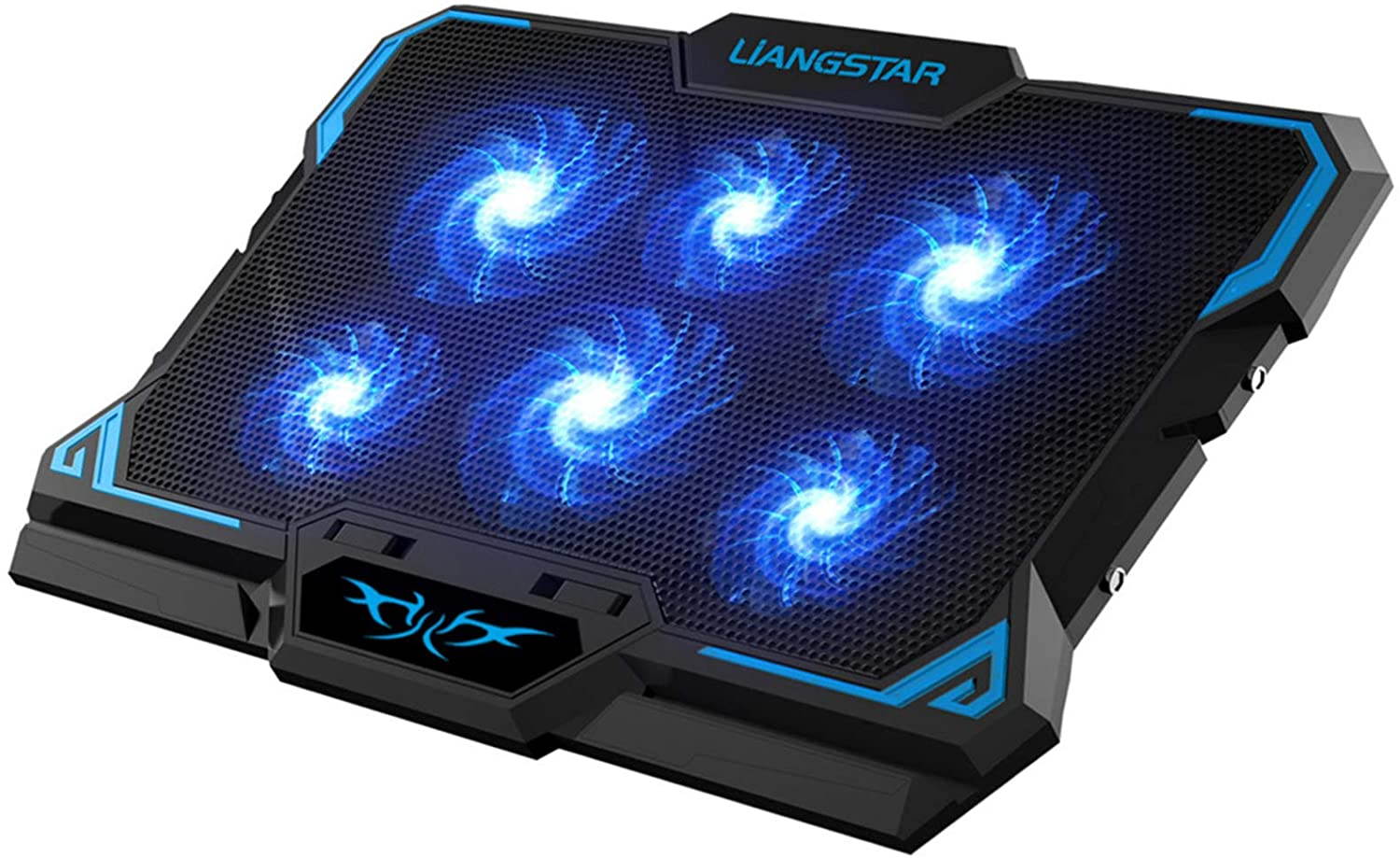 Laptop Cooling Pad, Laptop Cooler with 6 Quiet Led Fans for 15.6-17 Inch Laptop Cooling Fan Stand, Portable Ultra Slim USB Powered Gaming Laptop Cooling Pad, Switch Control Fan Speed Function