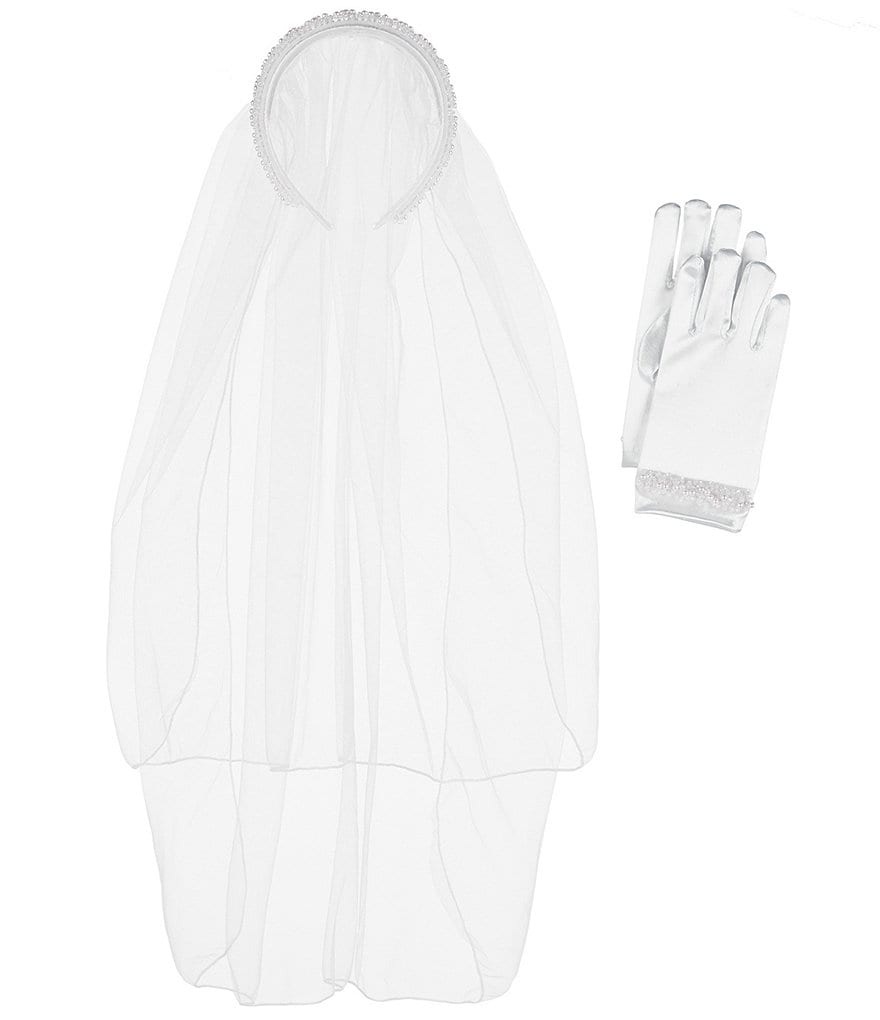 Edgehill Collection Little Girls Sparkle Satin Bow Wrap Headband