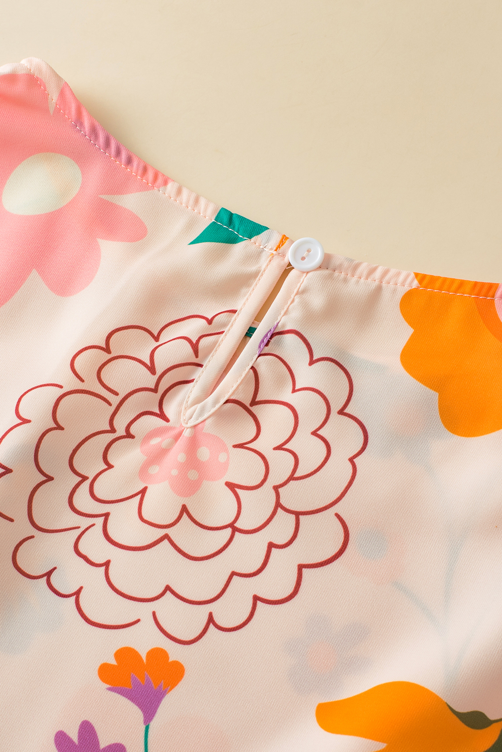 White Vintage Floral Cropped Tank and Frill High Waist Shorts Set