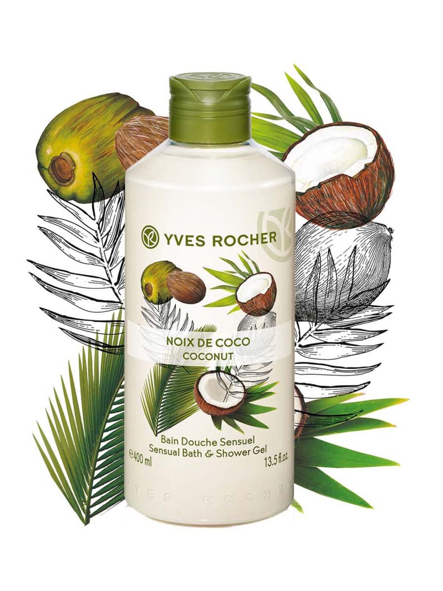 YVES ROCHER Sensual Bath & Shower Gel Coconut - 400 ml
