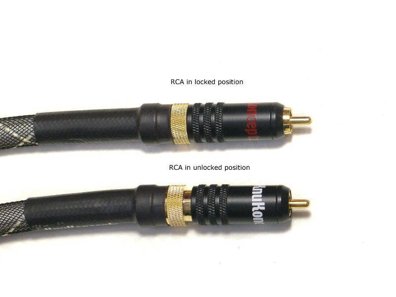 KnuKonceptz Silver Plated Copper Component Video Cable 16 5M Locking RCA Ends