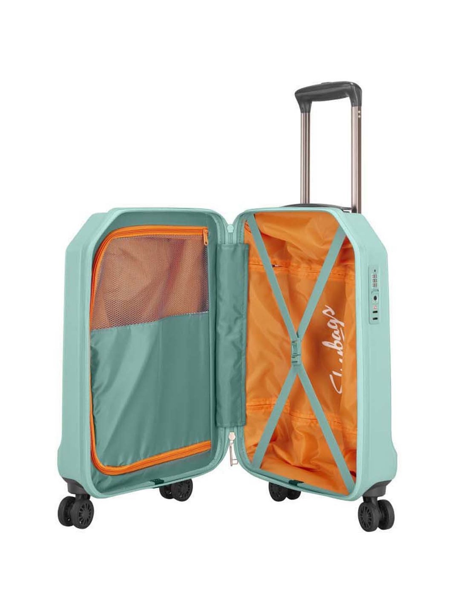 Skybags Jerrycan Green Textured Hard Small Trolley Bag - 38 cm