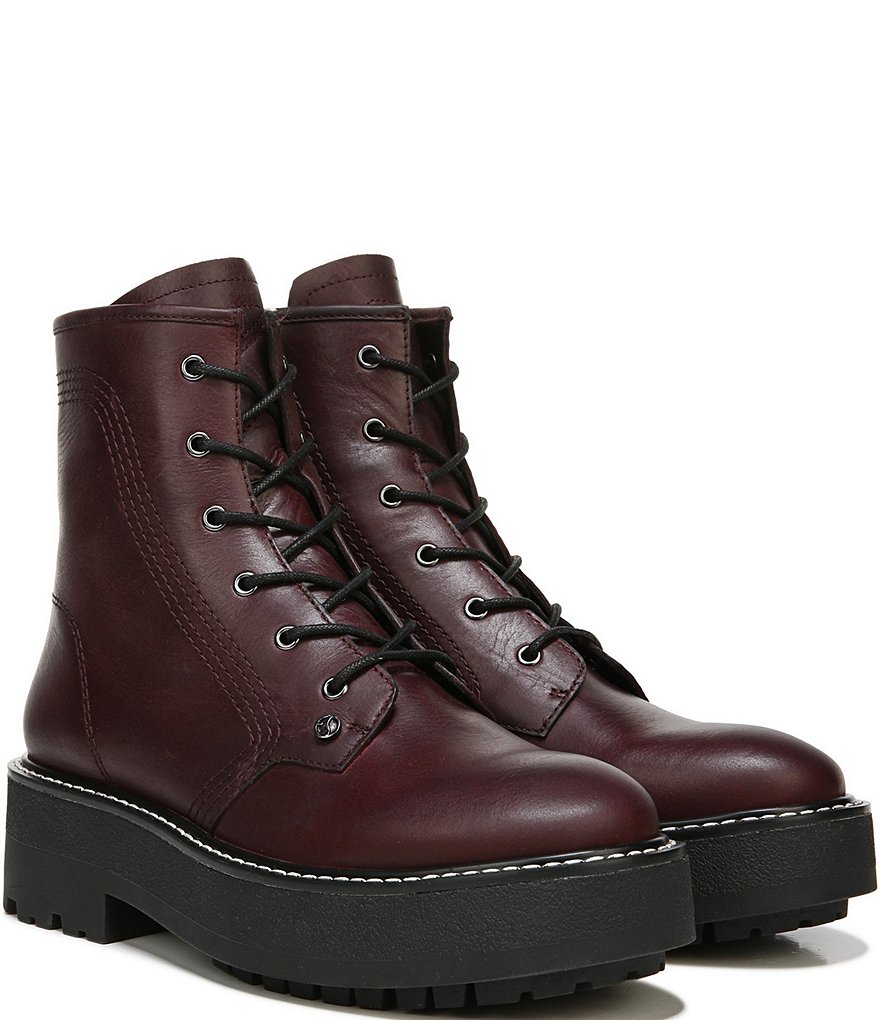 Franco Sarto Jensine Leather Combat Booties