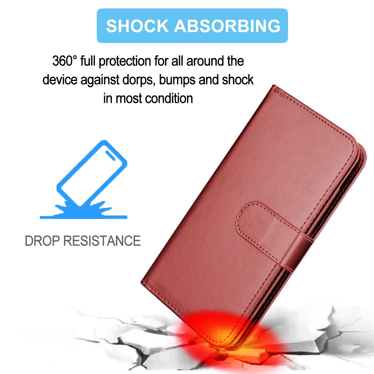 iPhone 12 Case, 6.1" Apple iPhone 12 Pro Wallet Case, Tekcoo PU Leather Case Cash ID Credit Card Slots Holder Carrying Flip Phone Case Cover Kickstand Detachable Magnetic Hard Cases & Strap,Rose Gold