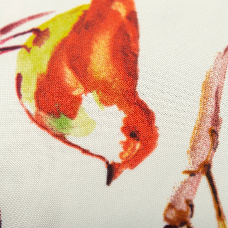 22"x22" Oversize Poly-Filled Birds Indoor/Outdoor Square Throw Pillow White - Rizzy Home