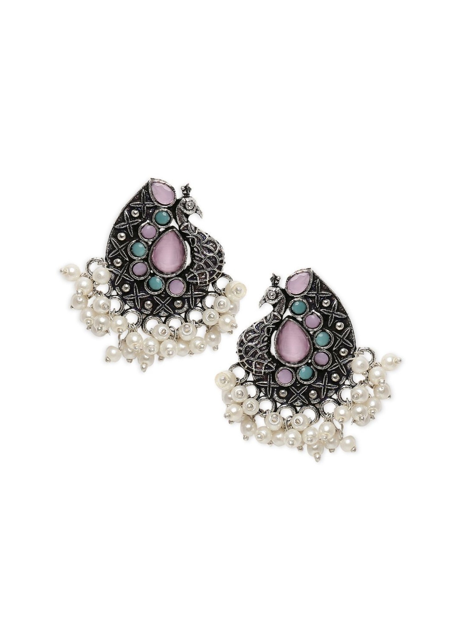 OOMPH Jewellery Yellow Enamel Floral Jhumki