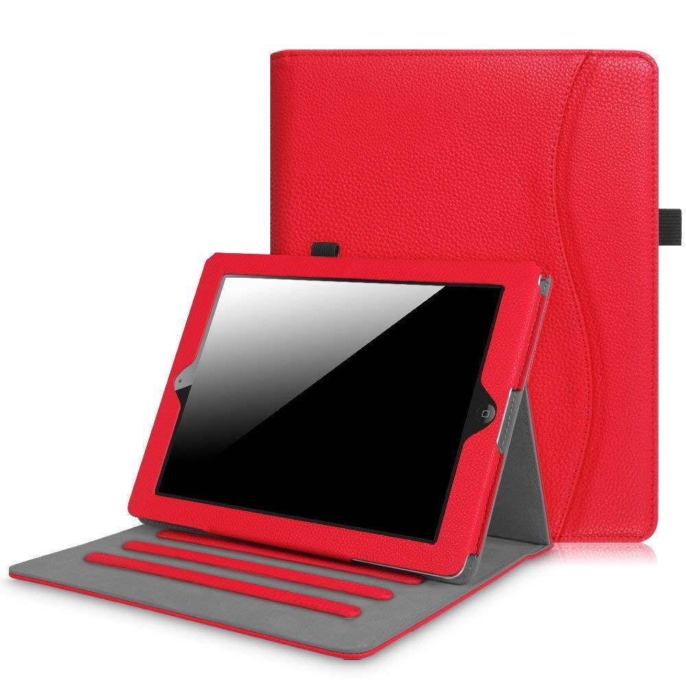 Fintie iPad 2/3/4 Case [Corner Protection] - [Multi-Angle Viewing] Folio Smart Stand Cover with Pocket, Auto Sleep/Wake for Apple iPad 2, iPad 3 & iPad 4th Gen with Retina Display, Red