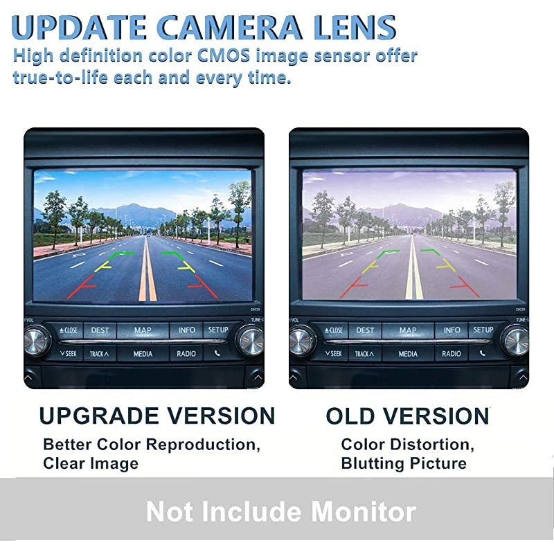 View Camera with 8 Bright LEDs 170&deg; Viewing Angle Waterproof Backup Camera Vehicle Universal Reversing Assist Security