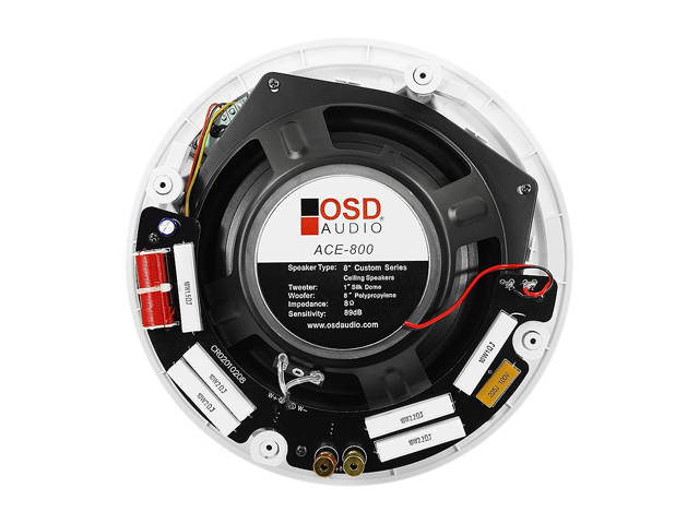 OSD Audio ACE840TT 8" Trimless Class Fiber Dual Tweeter Ceiling Speaker