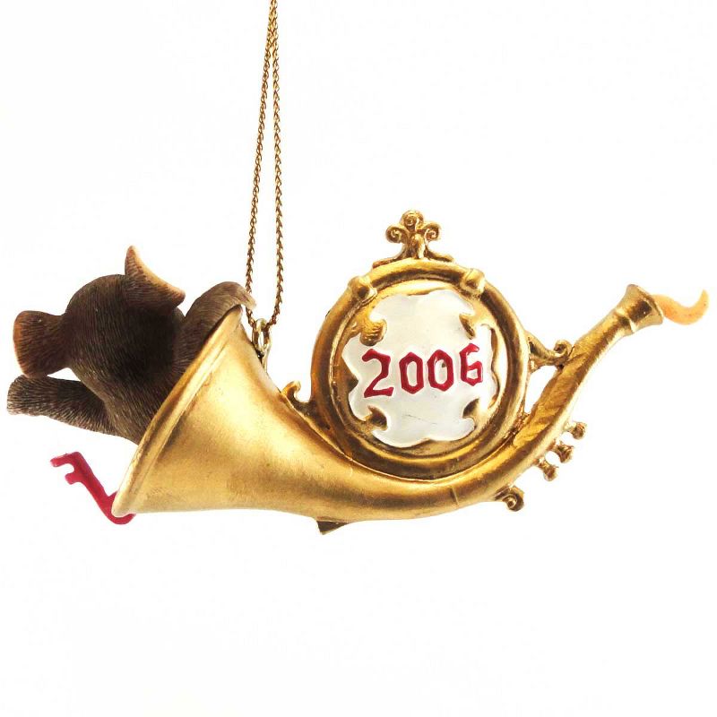 Charming Tails Begin The Holiday On A Happy  Note Ornament Dated 2006 Dean Griff  -  Decorative Figurines