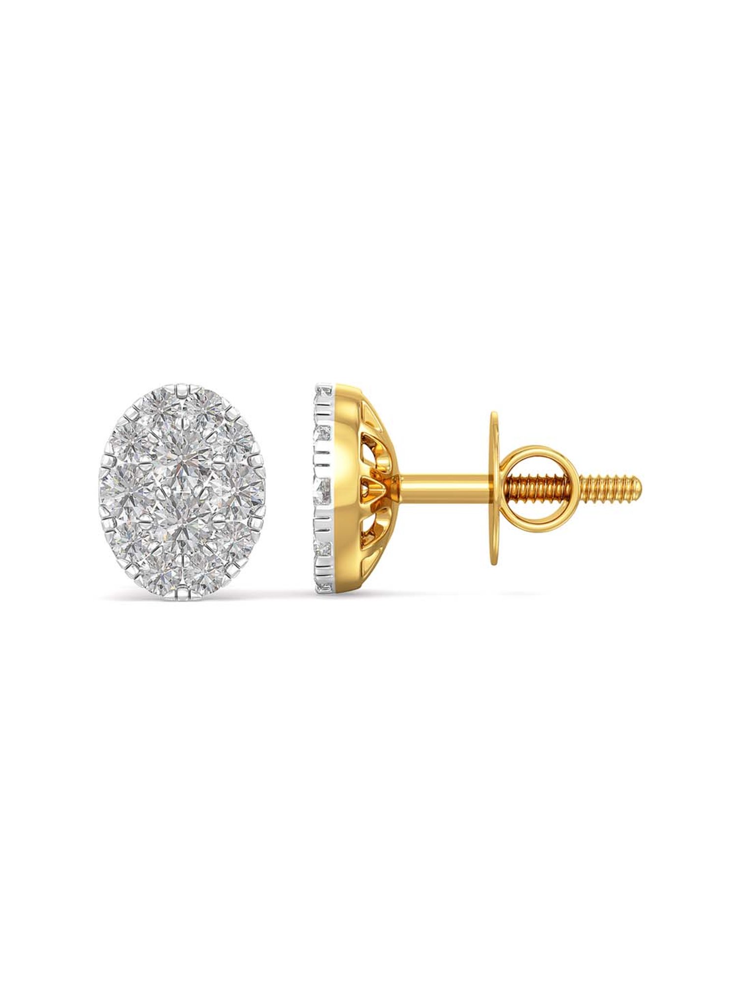 Joyalukkas 18 kt Gold & Diamond Stud Earrings