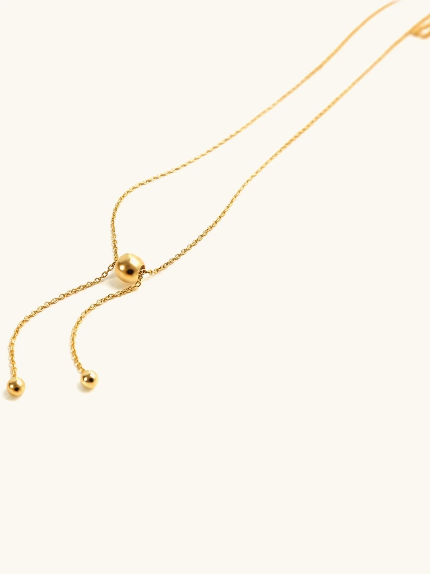 Mabel 92.5 Sterling Silver 18k Gold-Plated Slider Bolo Lariat Necklace