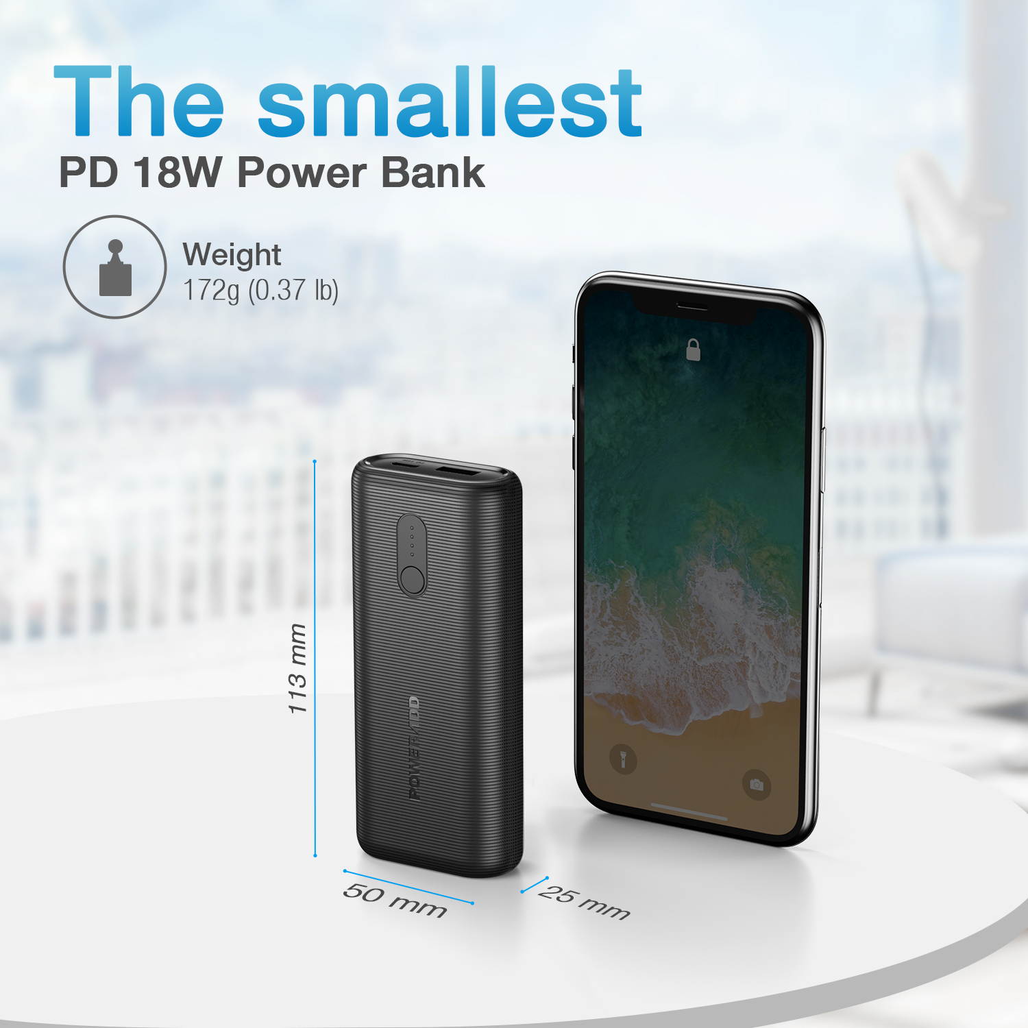 Poweradd 10000mAh High-Speed Charging Portable Charger PD 18W, EnergyCell Power Bank for iPhone 11/iPhone 11 Pro/iPhone 8/Samsung S and More