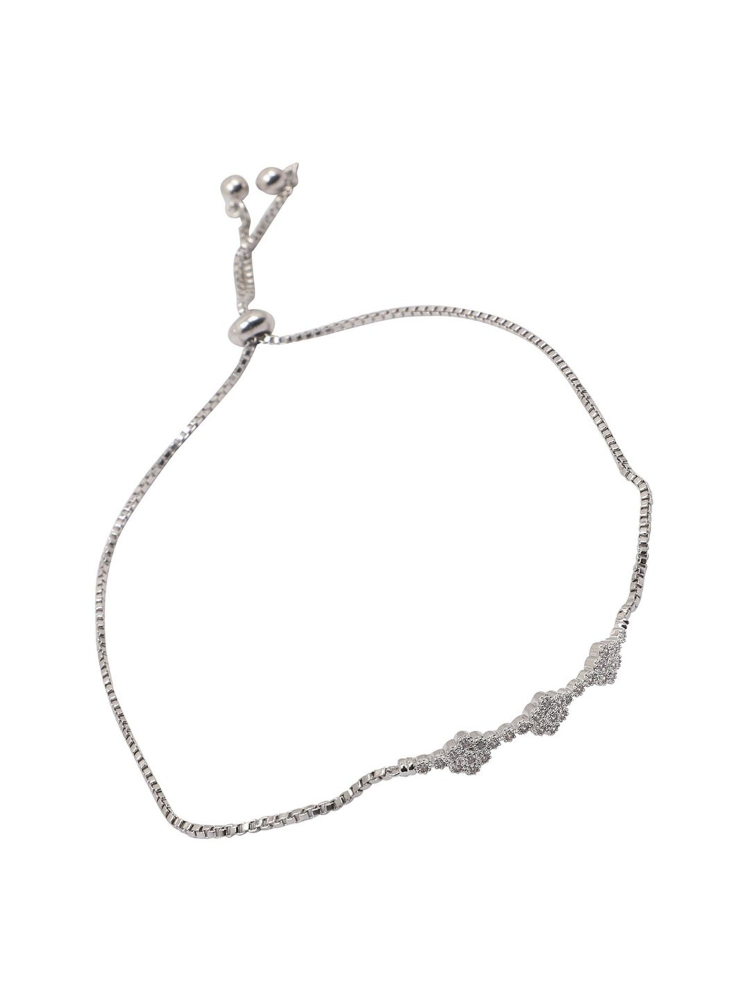 Clara Enzo 92.5 Sterling Silver Swarovski Zirconia Bracelet