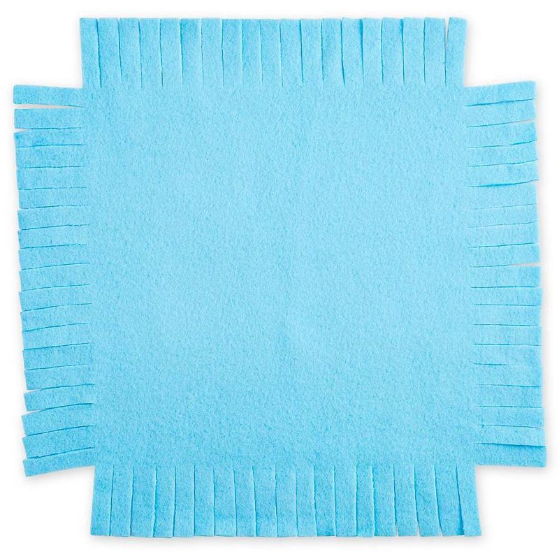 HearthSong - Fleece Starry Sky Knot-A-Quilt No-Sew Craft Kit for Kids, Includes Pre-Cut Fleece Squares and Instructions