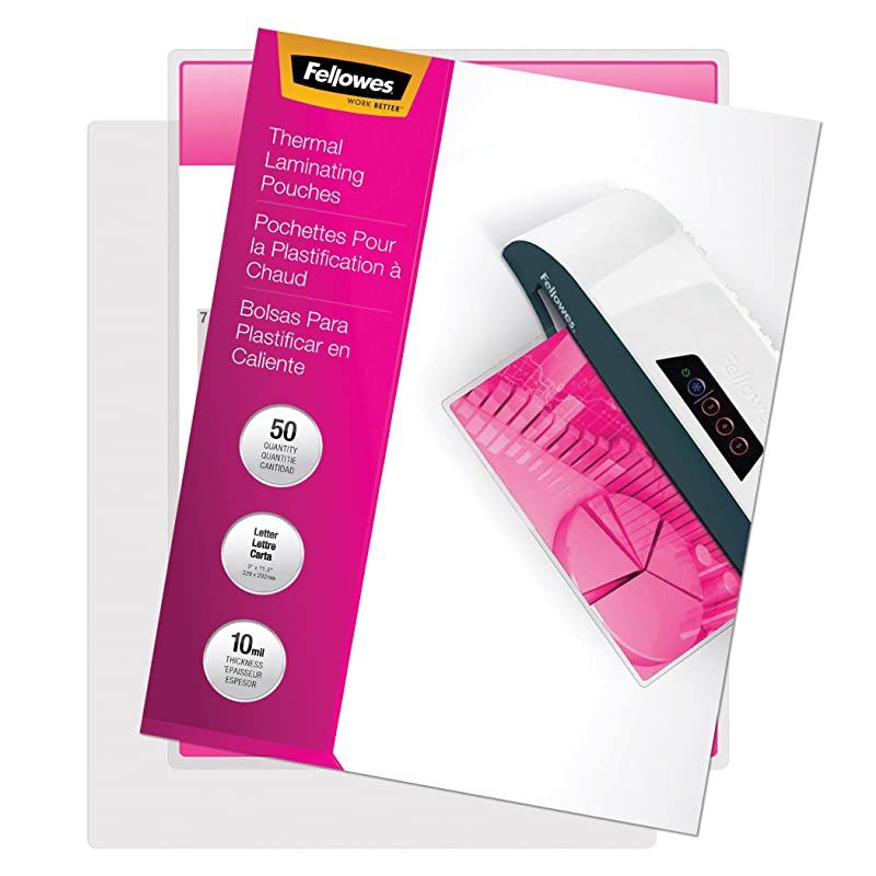 Laminating Pouches Thermal Letter Size 10 Mil 50 Pack 52042