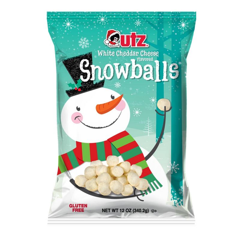 Utz Snow Balls White Cheddar Cheese Balls - 12oz
