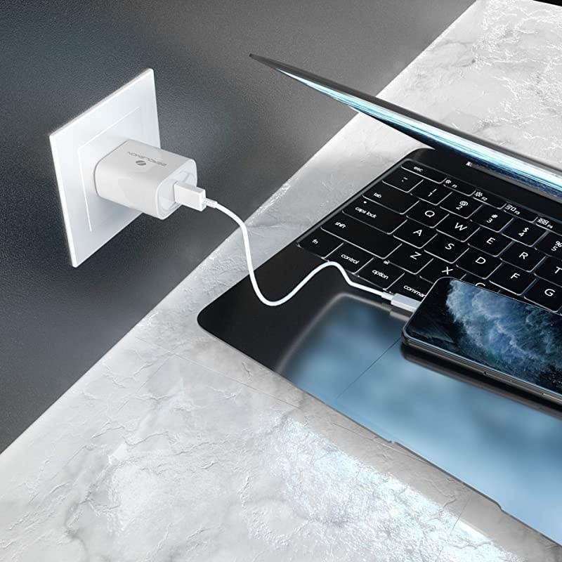 USB C Wall Charger,  18W Type C PD 3.0 Power Delivery Charger, Fast Charging for iPad Pro, AirPods Pro, iPhone 12/12 Pro, iPhone 11 Pro Max/Xs Max, Galaxy Note 20 Ultra/ S20-1 Pack