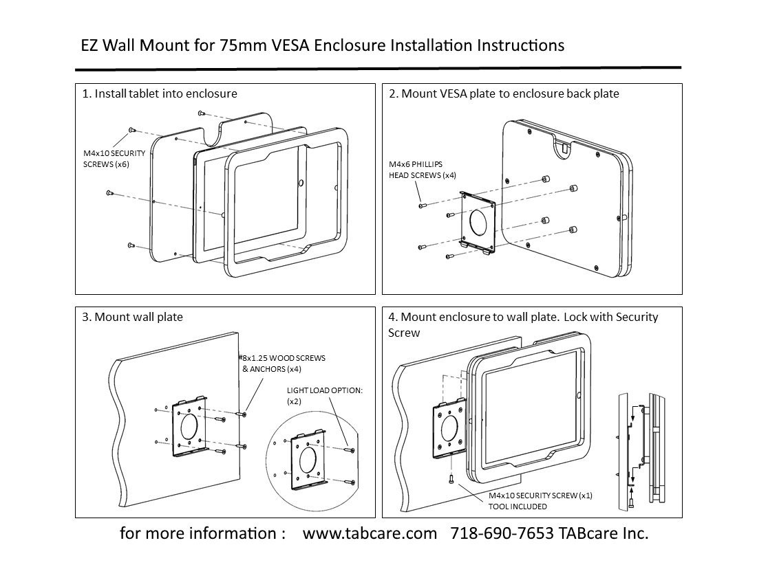 TABcare Google Home Mini Anti-Theft Security Wall Mount Kit
