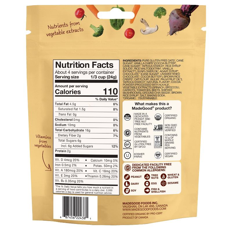 MadeGood Cookies & Crème Organic Granola Minis - 3.5oz