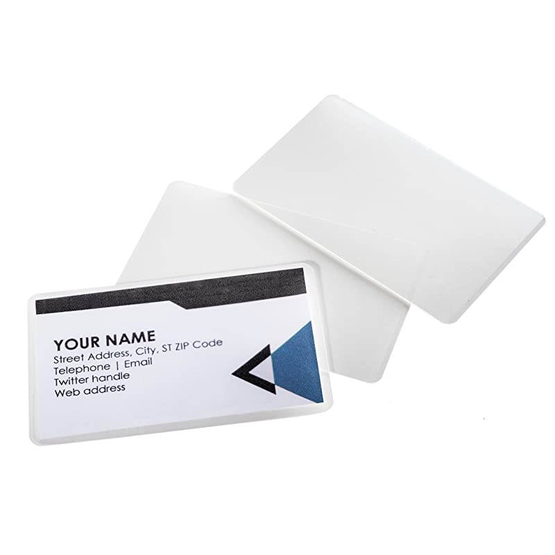 Pouches Thermal Laminator Pouch Clear 225 x 375 Business Card Size 5 mil Thickness Moisture Resistant 200Pack