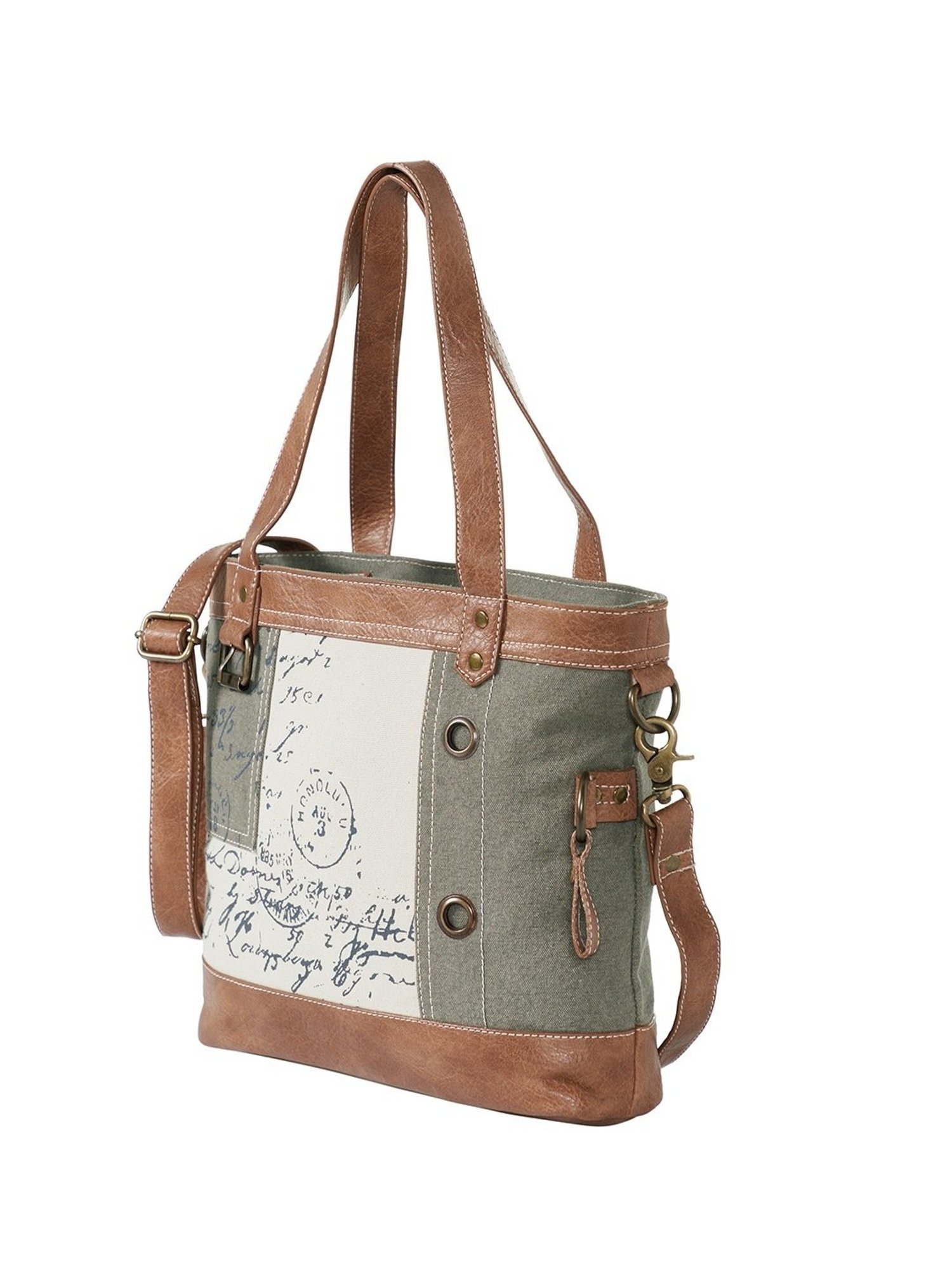 Mona B Grey Medium Tote Bag